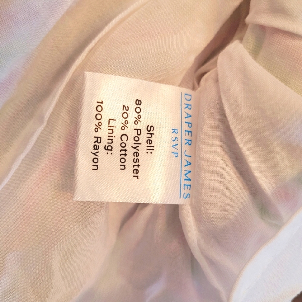 Draper James Flutter Sleeve White Green Pink Striped V-Neck Peplum Top NEW XL - Picture 16 of 16